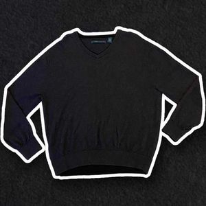 Perry Ellis V Neck Dark Grey Sweater Men’s Size XXL